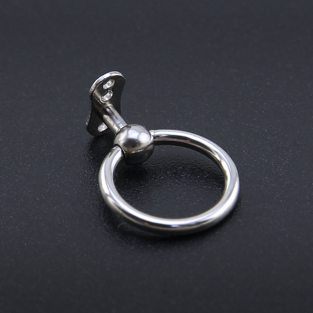 2 Pieces 14g Captive Ring Dermal Anchor Tops & Surgical Steel Base Microdermals