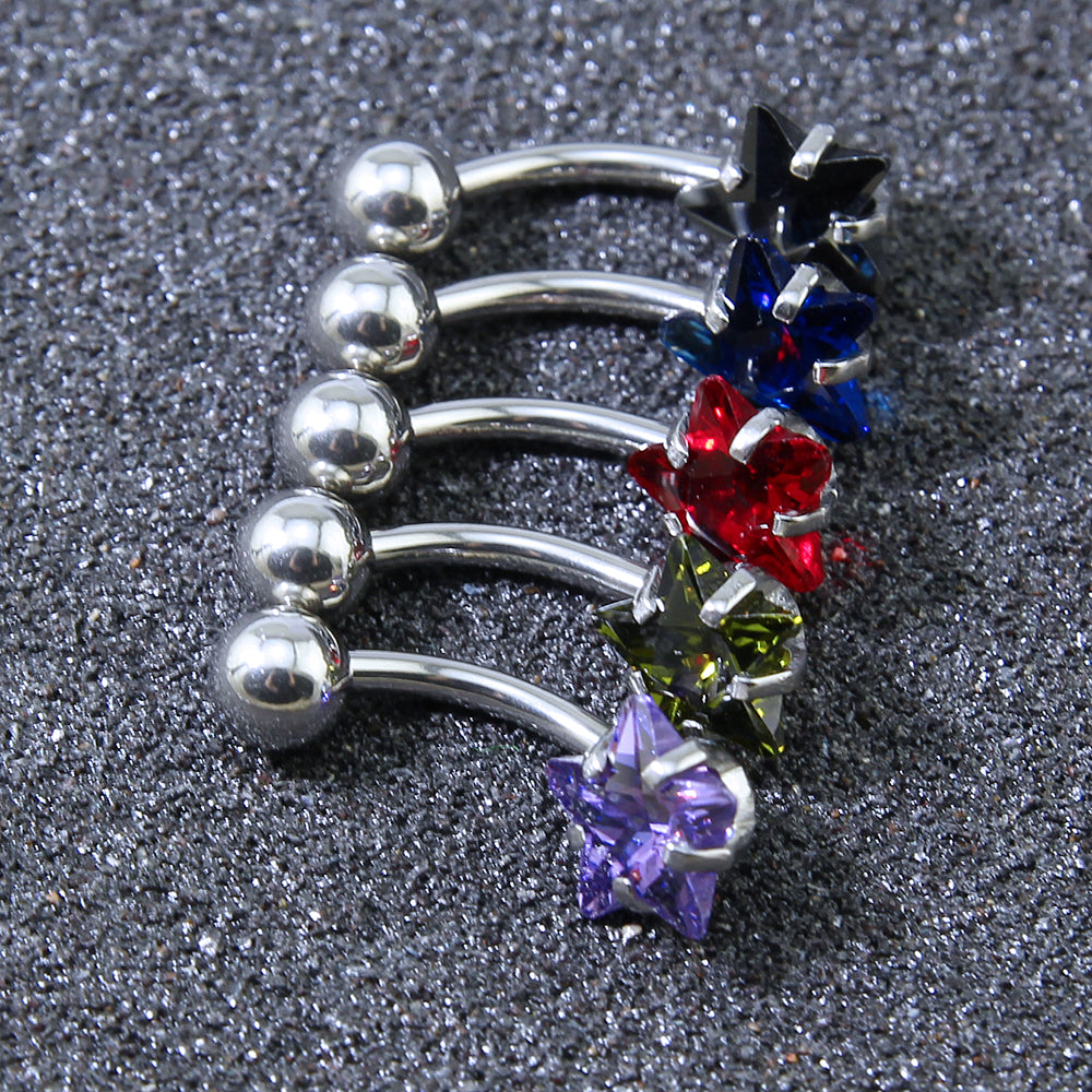 14g-Stars-Stainless-Steel-Navel-Rings-Cubic-Zirconia-Navel-Piercing-Jewelry