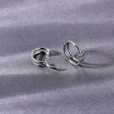 16G G23 Titanium Splice Nose Clicker Ring Crystal Conch Helix Cartilage Piercing
