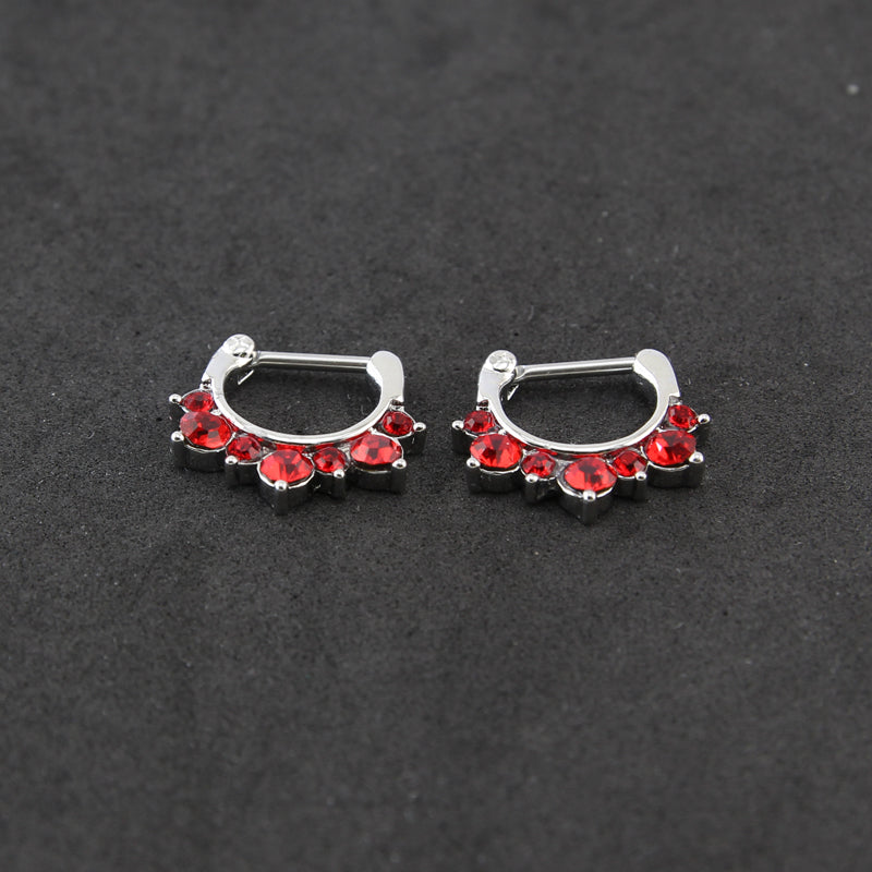 Red-Zirconia-Septum-Clicker-16g-Helix-Tragus-Cartilage-Piercing-Jewelry