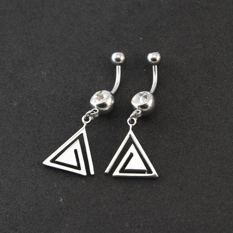 14g-Dangle-Triangle-Belly-Rings-Stainless-Steel-Navel-Ring-Piercing-Jewelry