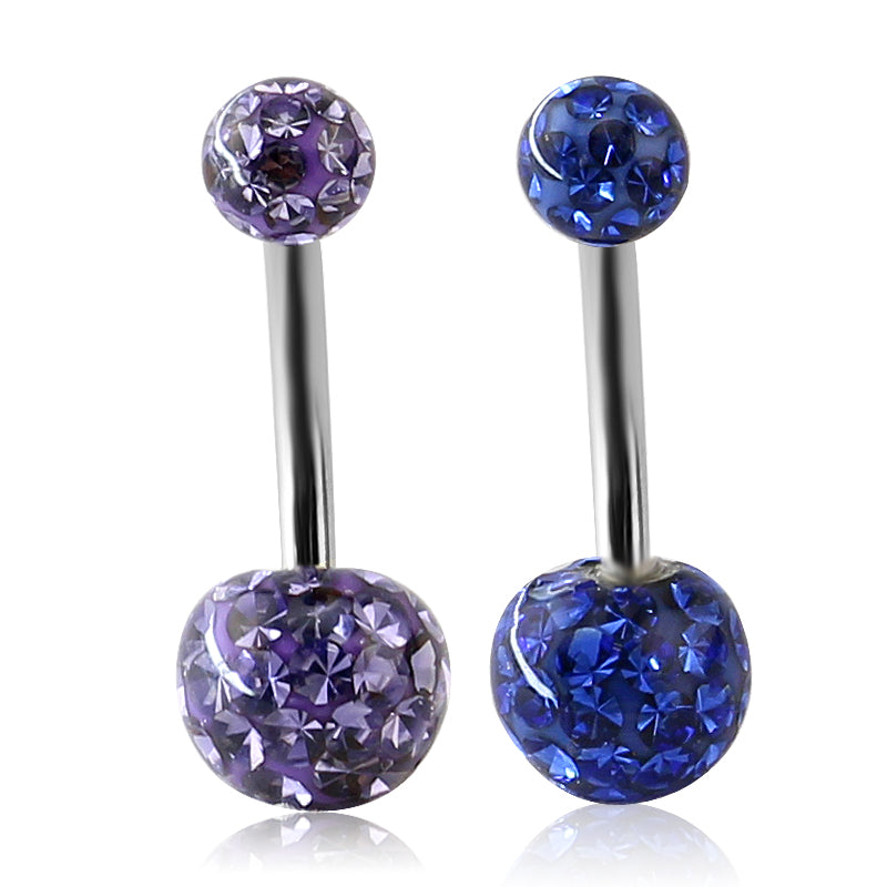 14g-Red-Double-Ball-Belly-Button-Rings-Stainless-Steel-Cubic-Zirconia-Navel-Piercing-Jewelry