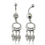 14g-Leaf-Dangle-Navel-Rings-Round-Stainless-Steel-Navel-Piercing-Jewelry
