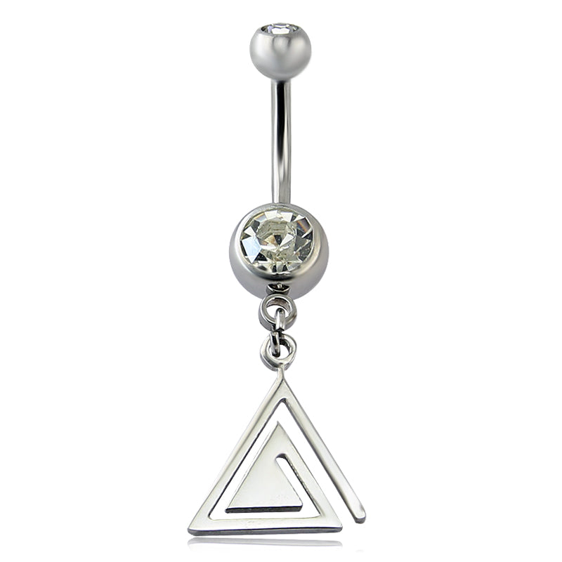 triangle belly button ring