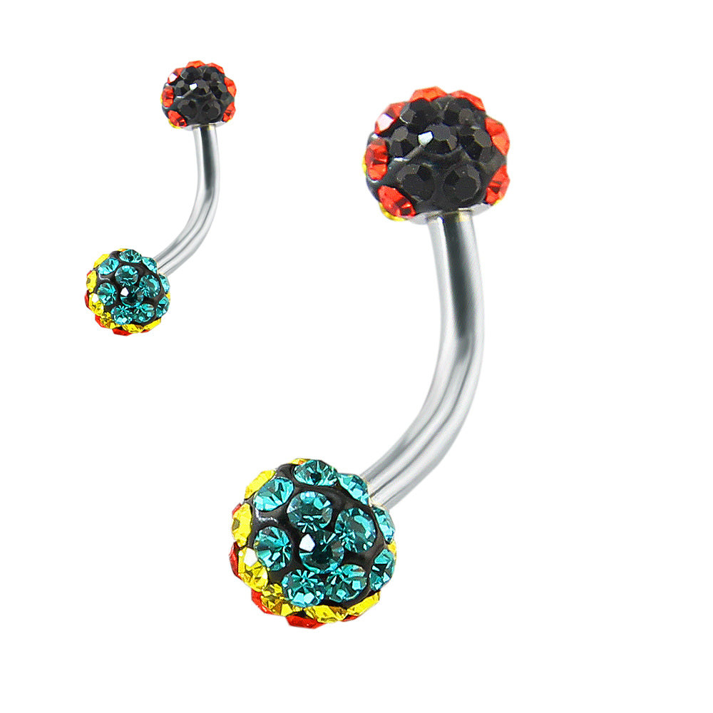 belly button rings top ball
