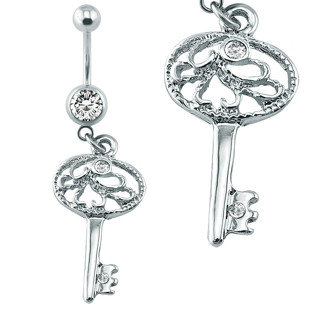14g-Key-Stainless-Steel-Belly-Button-Rings-Cubic-Zirconia-Dangle-Belly-Rings-Piercing-Jewelry