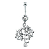 14g-Drop-Dangle-Tree-Shape-Belly-Rings-Stainless-Steel-Navel-Piercing-Jewelry