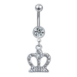 14g-Drop-Dangle-Crown-Belly-Rings-Stainless-Steel-Navel-Piercing-Jewelry