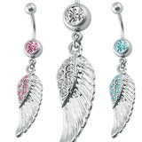 14g-Wing-Stainless-Steel-Belly-Rings-Cubic-Zirconia-Dangle-Navel-Piercing-Jewelry
