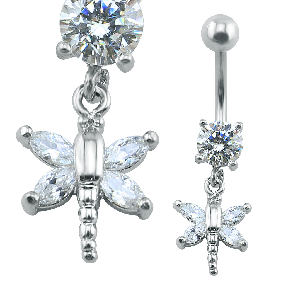 14g-Dragonfly-Stainless-Steel-Belly-Button-Rings-Cubic-Zirconia-Navel-Piercing-Jewelry