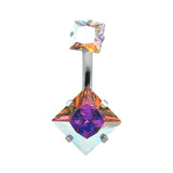 Body-Jewelry-Surgical-Steel-Belly-Button-Ring-with-Square-CZ