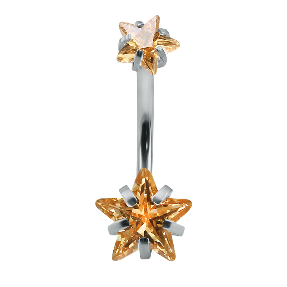 star belly button ring