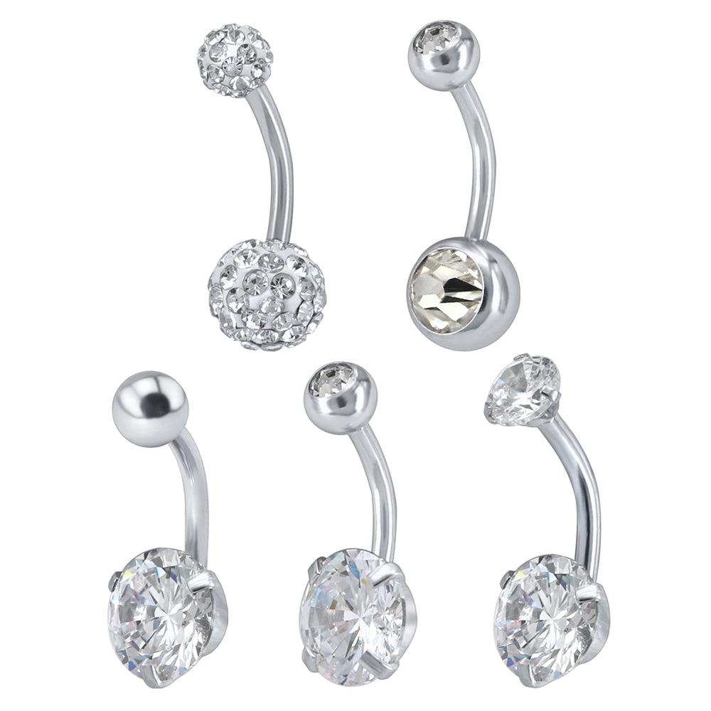 5pcs-Stainless-Steel-Belly-Button-Rings-Cubic-Zirconia-Belly-Rings-Economic-Set