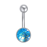 14g-fish-scale-Navel-Ring-Piercing-round-stainless-steel-belly-piercing-jewelry