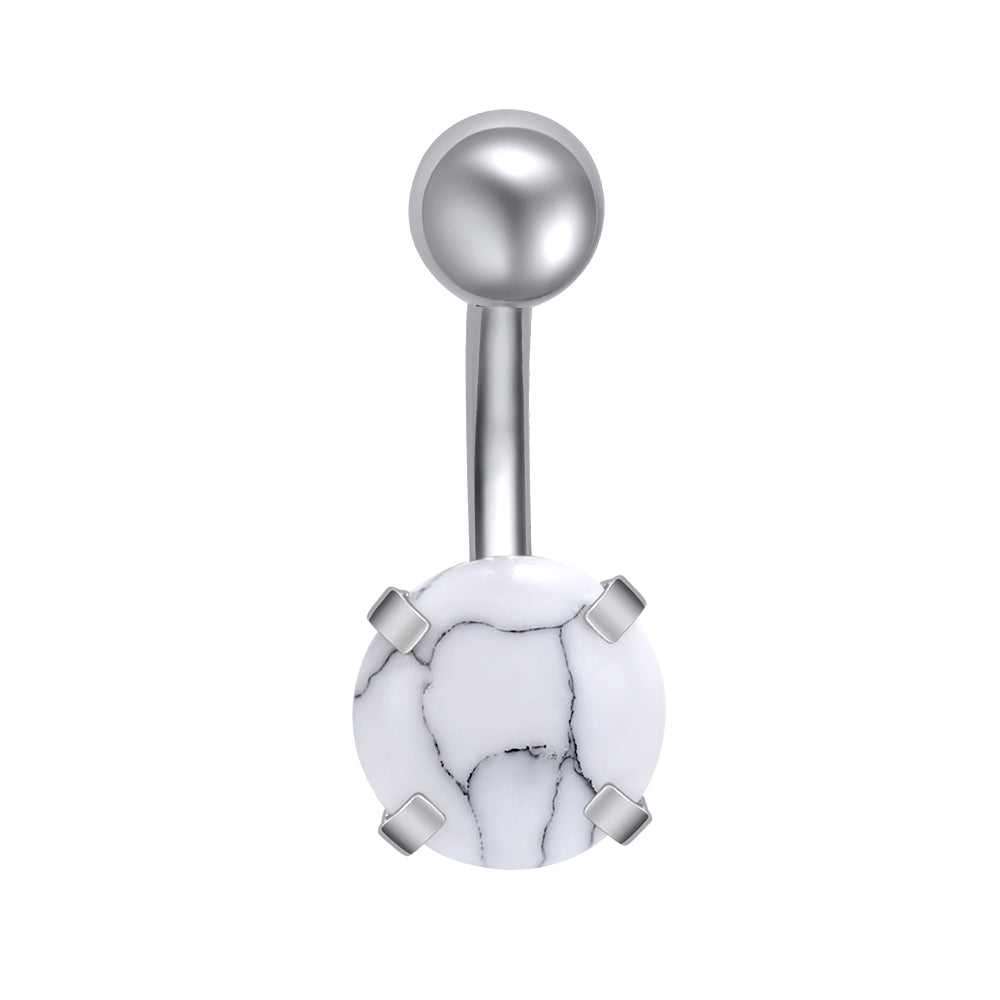 Stone-Belly-Button-Ring-Navel-Barbell-Body-Piercing