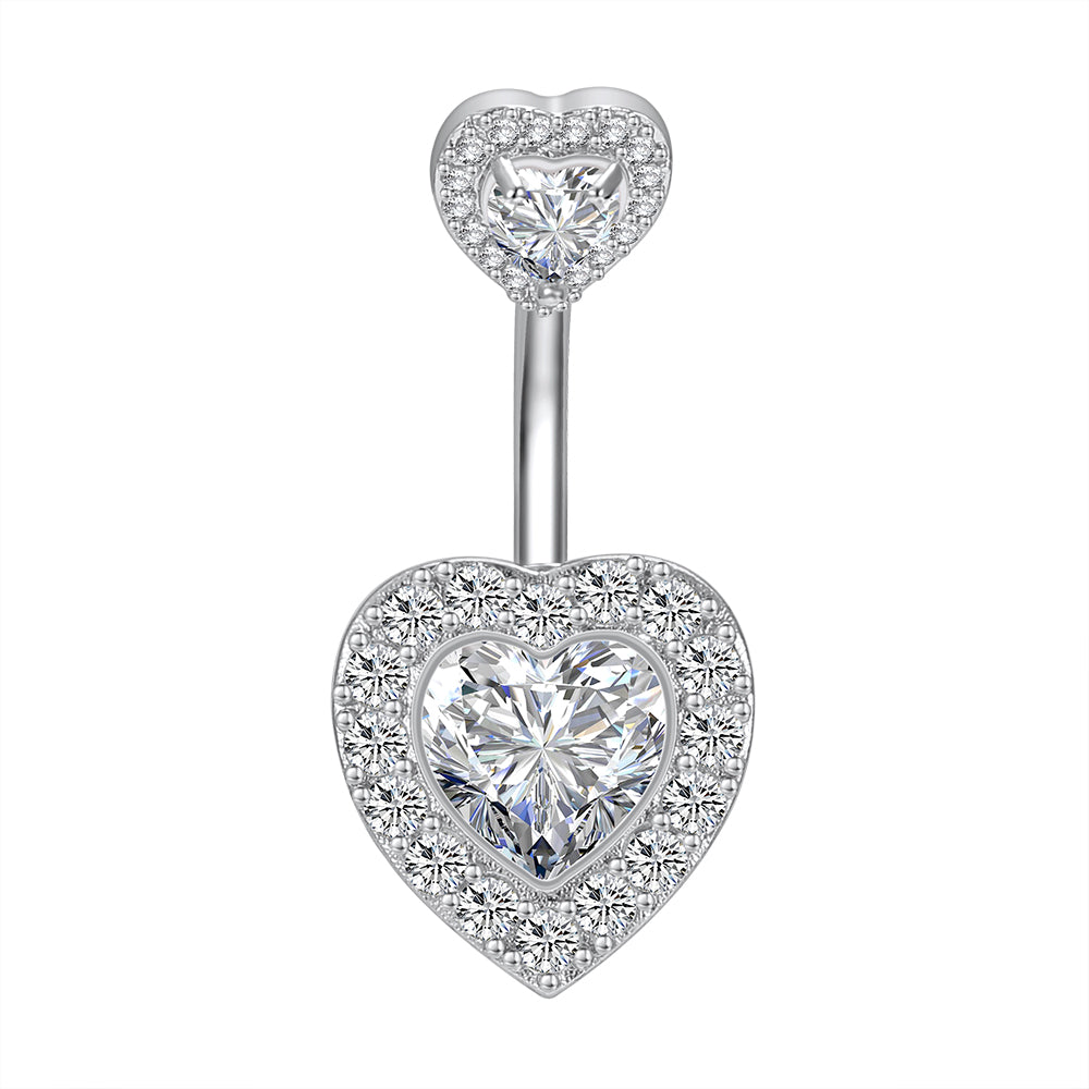 Heart-Shape-Rose-Gold-Crystal-14g-Cubic-Zirconia