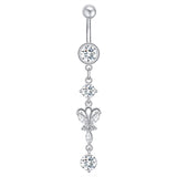 silver-Stainless-Steel-Cubic-Zirconia-Dangle-14G-Body-Piercing-Jewelry