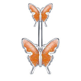 Butterfly Epoxy Colorful Belly Button Rings