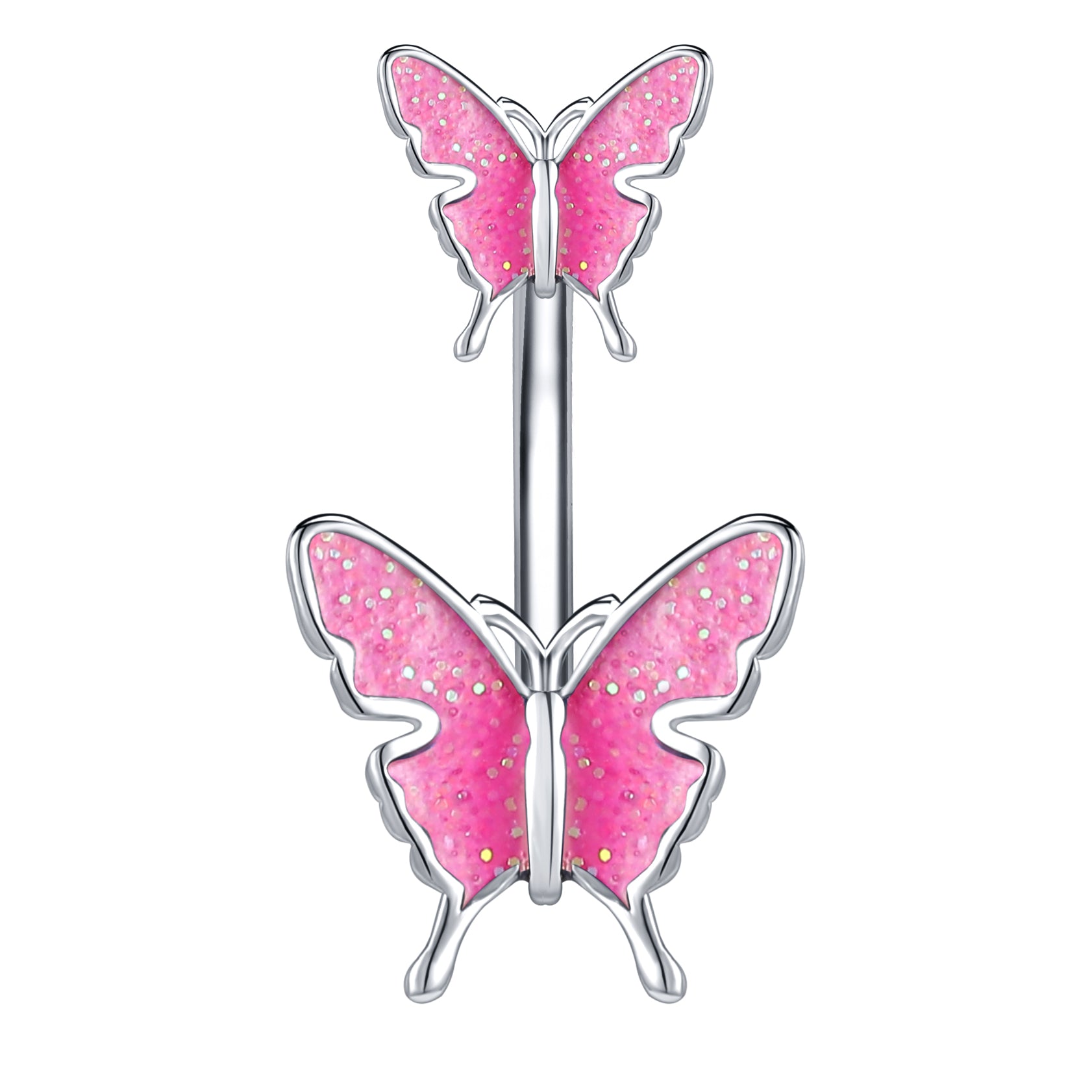 Butterfly Epoxy Colorful Belly Button Rings