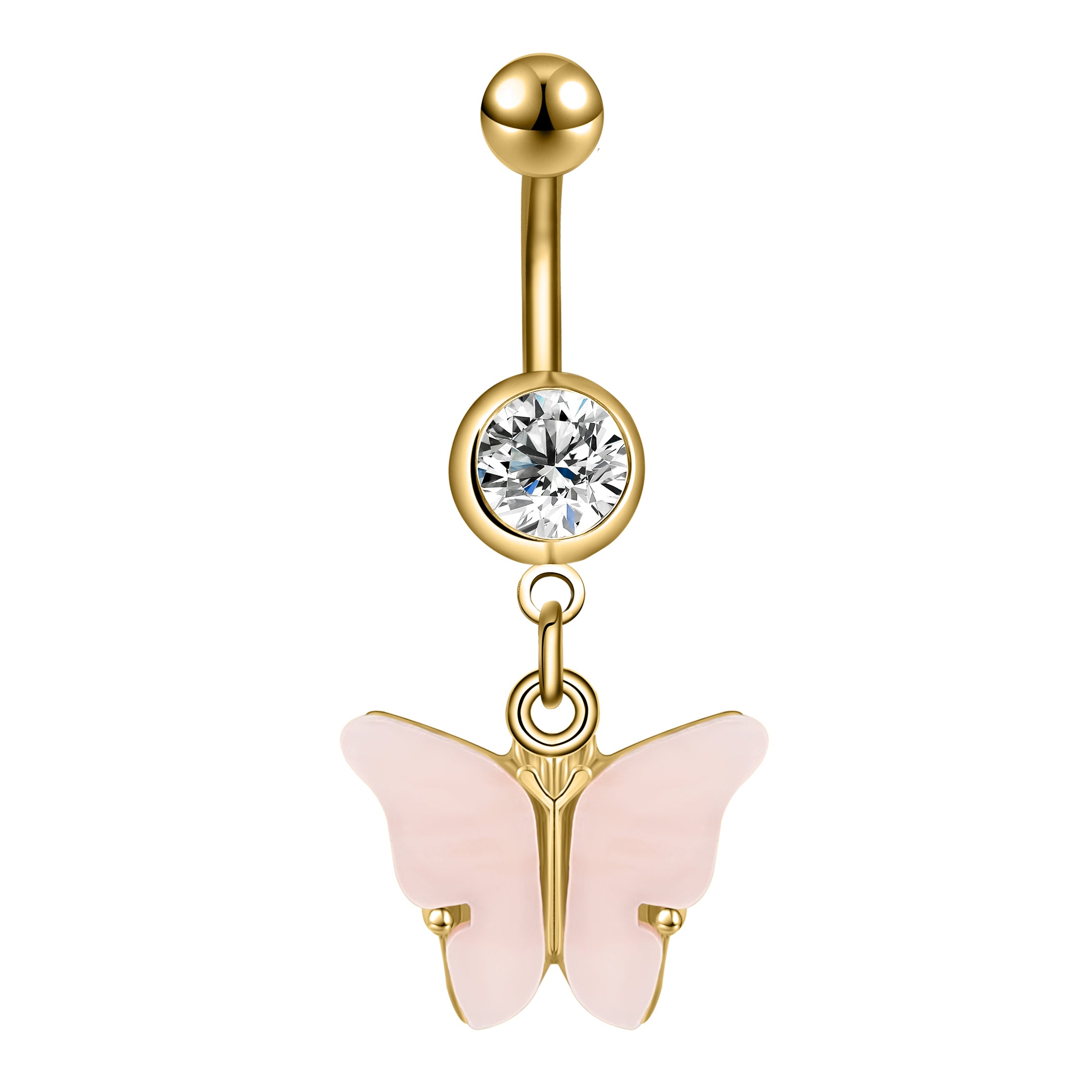 butterfly belly button ring