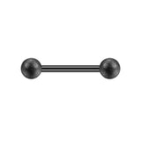 2pcs 14G Simple Nipple Ring Black Frosted Ball Nipple Piercing