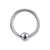 2pcs 14G Round Nipple Barbell Ring Stainless Stell Ball Nipple Piercing