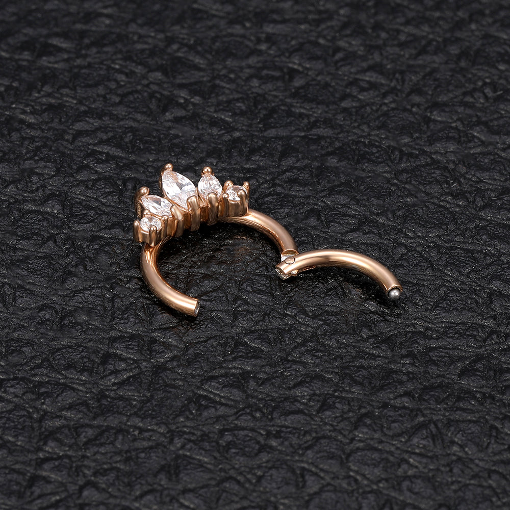Septum-Clicker-16g-Nose-Ring-Helix Tragus-Cartilage-Piercing-zs-body-Jewelr-Rose-gold-zirconia-online-shop
