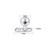 2Pcs G23 Titanium Dermal Anchor Ball Top Microdermals Piercing