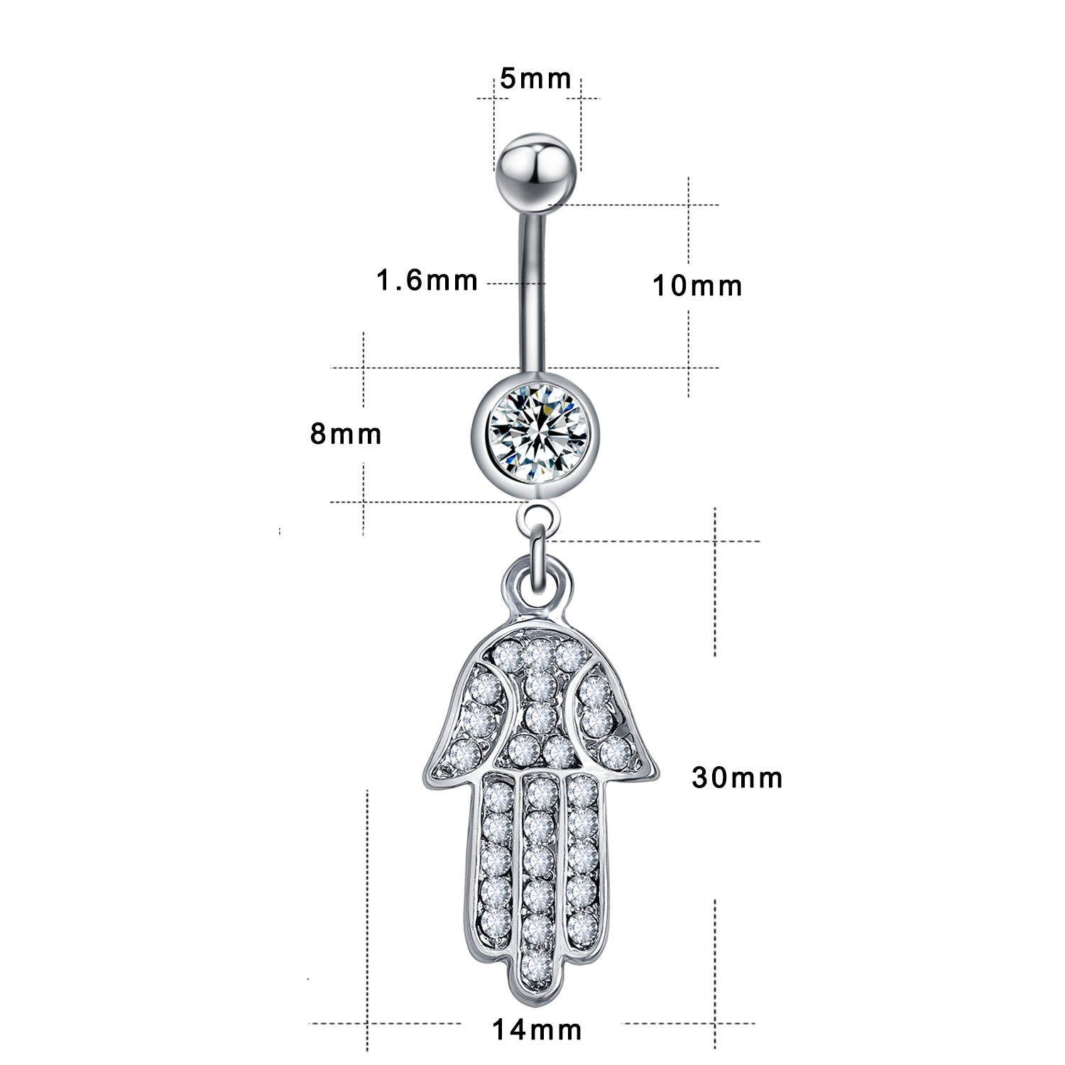 14g-Drop-Dangle-Palm-Shape-Belly-Piercing-Stainless-Steel-Navel-Piercing-Jewelry