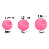 ZS 6pcs Piercing Barbell Parts 16G Rubber Replacement Balls