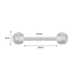 6pcs 14G Bioflex Nipple Ring Sequin Ball Nipple Piercings-Economic Set