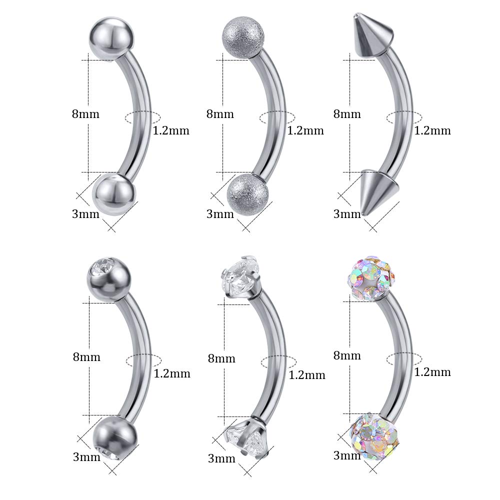 The Top 25 Favorites piercing ball size chart